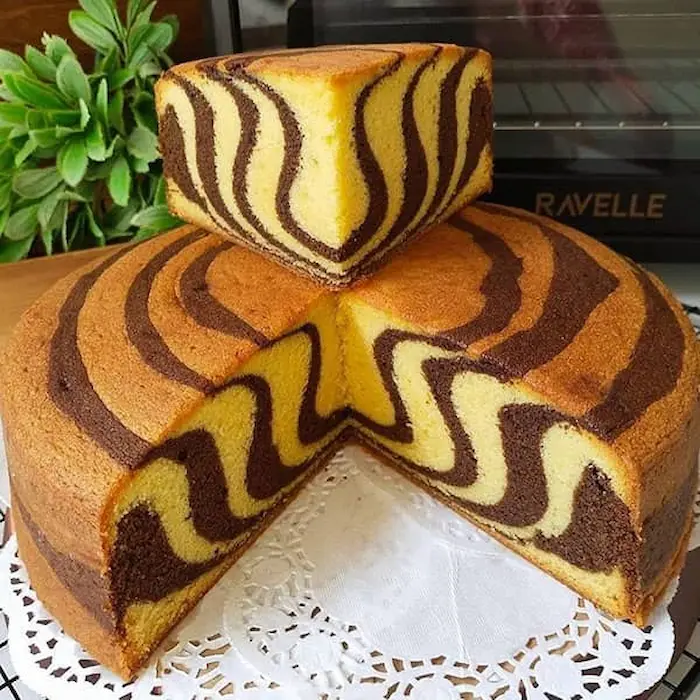 اسلایس کیک زبرا و طرز تهیه کیک زبرا 49753948534