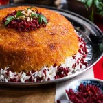 ته چین مجلسی دیزاین شده با زرشک 65464654120