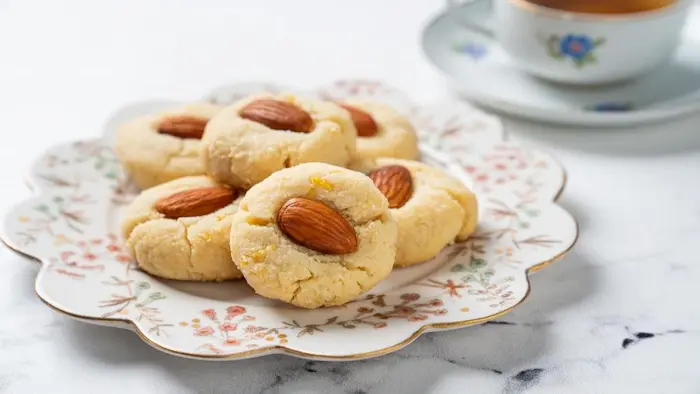 اموزش پخت شیرینی بادومی 656754654