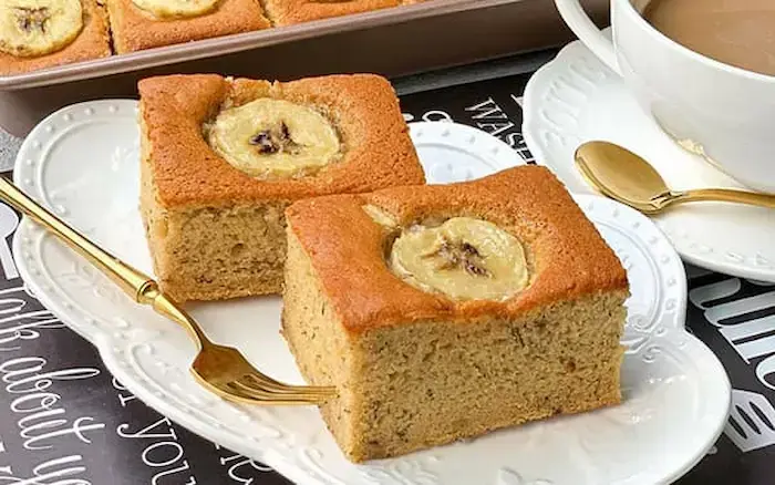 کیک موز و گردو کافی شاپی 45433443