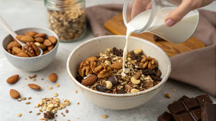 گرانولا با شیر و عسل 876543و انواع گرانولا در فر