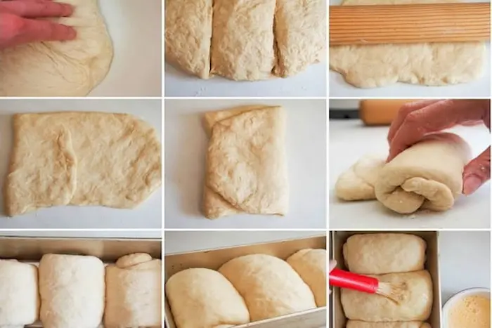 مراحل آماده سازی خمیر نان شیر ژاپنی 321534