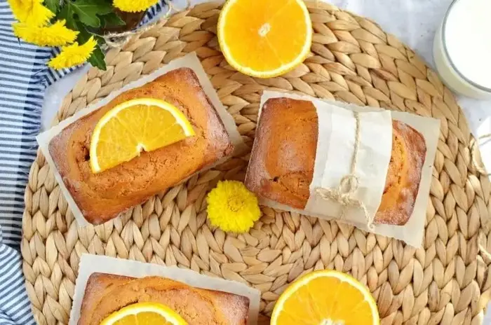 کیک پرتقال عسل زنجبیل با برش های پرتقال 54564566550
