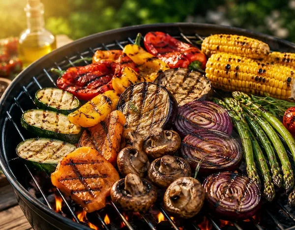 گریل کردن سبزیجات روی باربیکیو 698