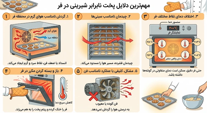 علت خام ماندن شیرینی در فر 5649685498