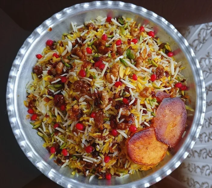 گردو پلو مجلسی و رستورانی