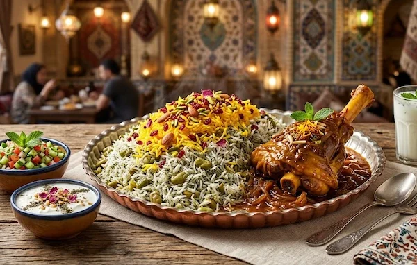 باقالی پلو با ماهیچه