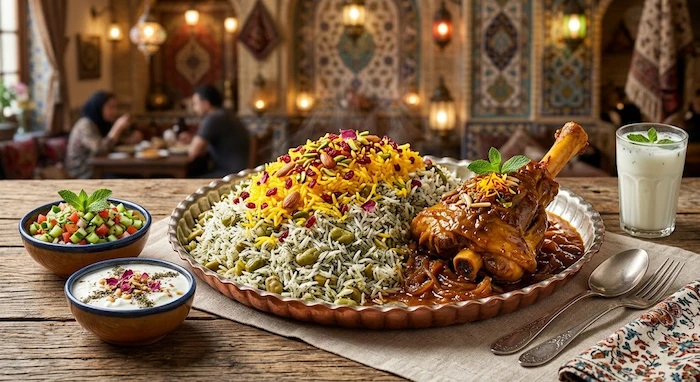باقالی پلو با ماهیچه