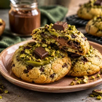 طرز تهیه کوکی پسته و نوتلا