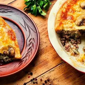 پخت پای گوشت لذیذ و خوشمزه با قارچ 6546546565